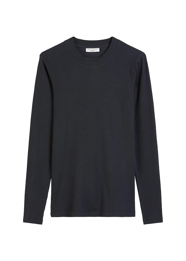 Marc O'Polo DENIM Langarmshirt Rundhalsausschnitt, slim fit, Bio-Baumwolle