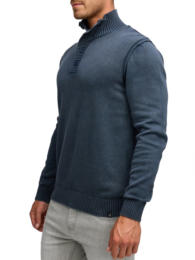 Indicode Strickpullover »INNiels ½ Placket«