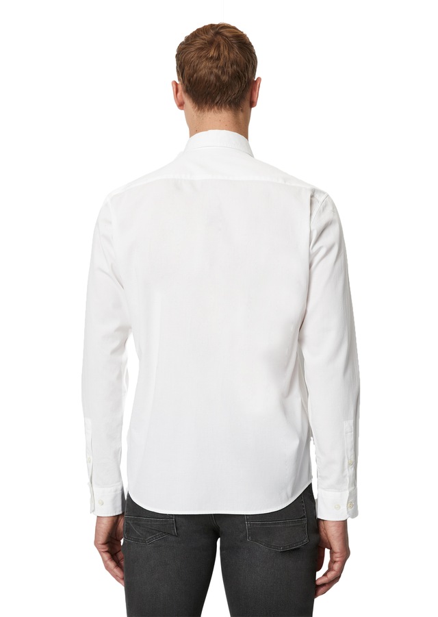 Marc O'Polo Langarmhemd regular fit aus Bio-Baumwolle, Button-down-Kragen, mit Struktur