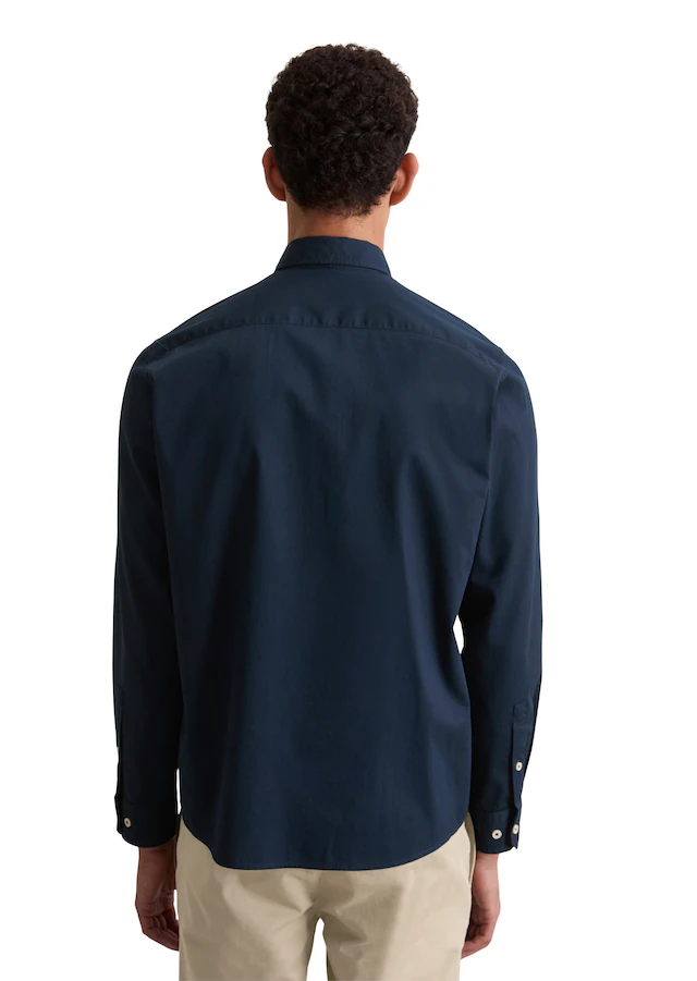 Marc O'Polo Langarmhemd regular fit aus Bio-Baumwolle, Button-down-Kragen, mit Struktur