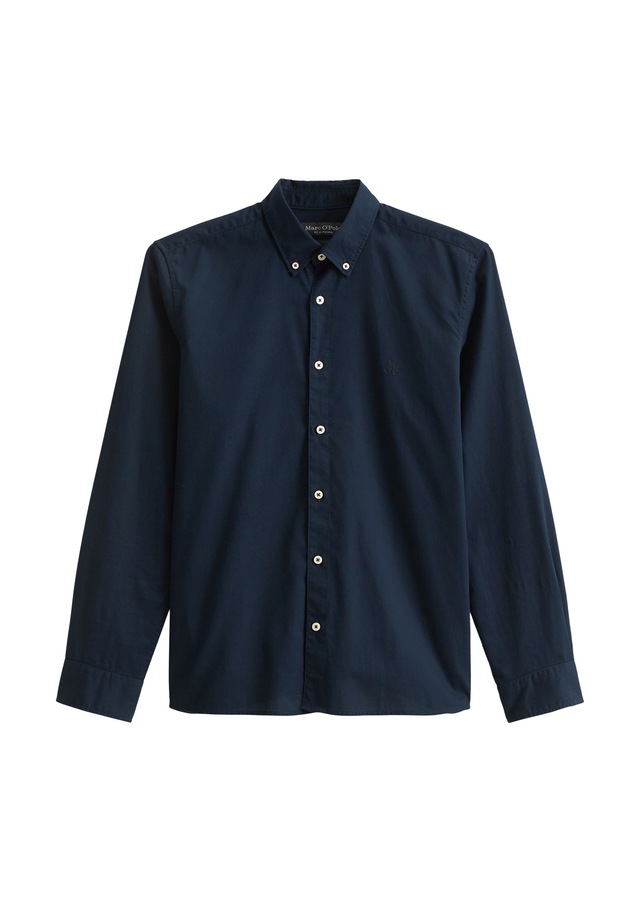 Marc O'Polo Langarmhemd regular fit aus Bio-Baumwolle, Button-down-Kragen, mit Struktur