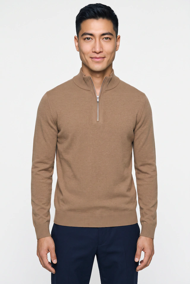 Joop Jeans Strickpullover »Lauriono« mit Reißverschluss, Wollmischung
