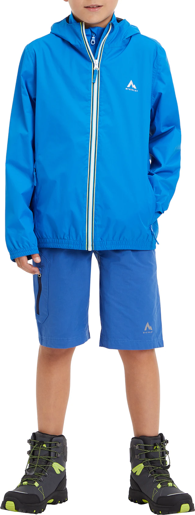 McKINLEY Regenjacke »Regenjacke Kereol II jrs« mit Kapuze für Kinder und Jugendliche, wasserdicht, winddicht, atmungsaktiv