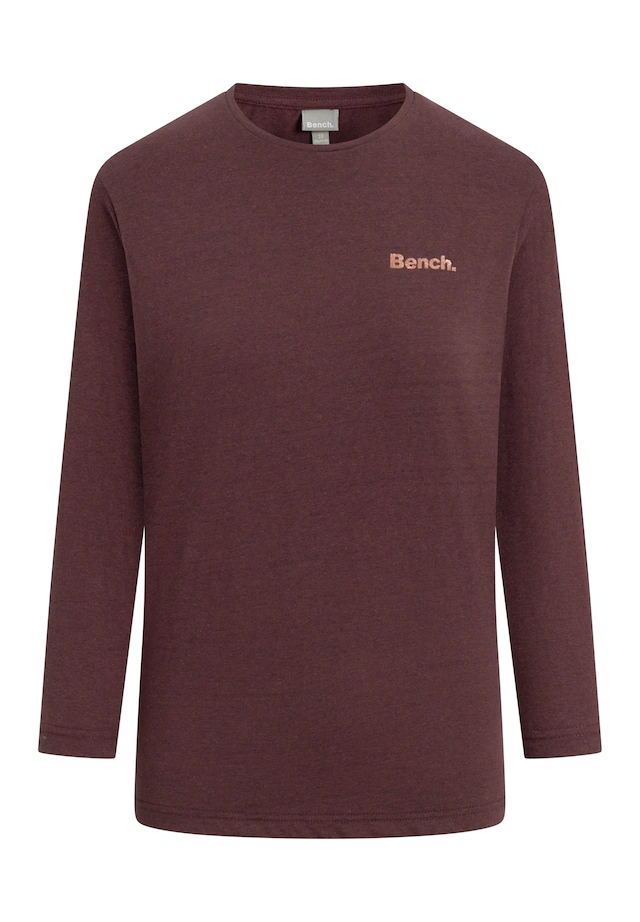 Bench. 3/4-Arm-Shirt »ROMILEY« tailliertes Basic mit 3/4 Arm und Logoprint im Metallic-Holo Stil