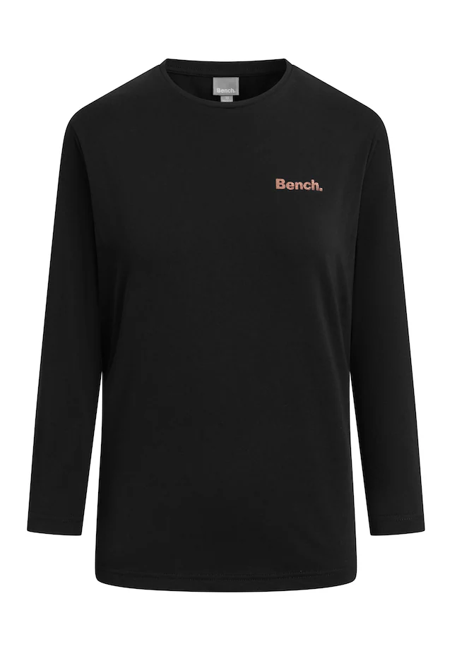 Bench. 3/4-Arm-Shirt »ROMILEY« tailliertes Basic mit 3/4 Arm und Logoprint im Metallic-Holo Stil