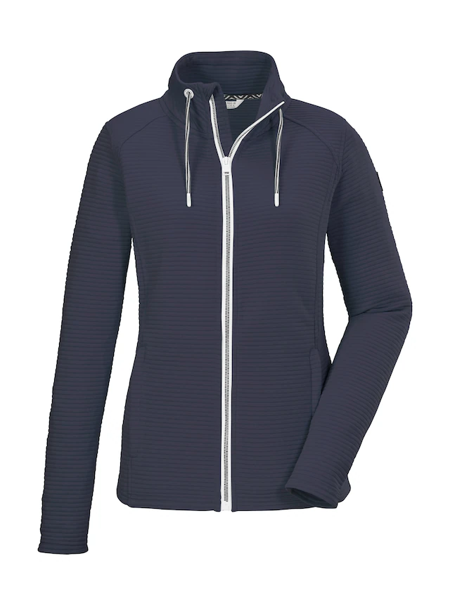 Killtec Strickjacke »KOS 24 WMN FLX JCKT« Damenjacke mit Comfort-Stretch und Kinnschutz, seitliche Taschen