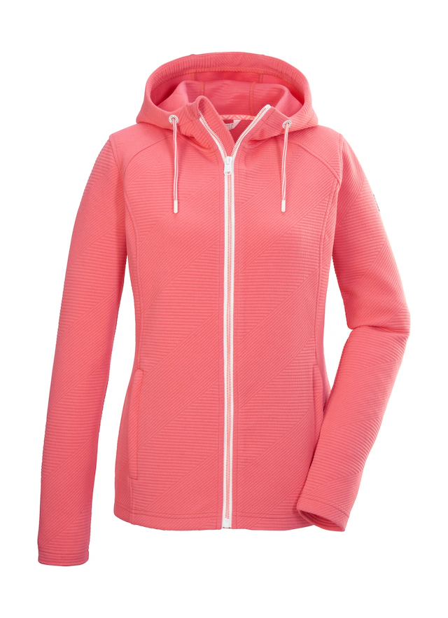 Killtec Strickjacke »KOS 33 WMN FLX JCKT« Damen Powerstretchjacke mit Kapuze, Taschen, Kinnschutz