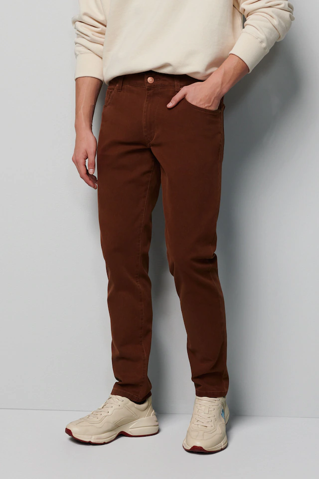 MEYER Chinos »Five-Pocket-Hose« M5 Slim im unifarbenen Design