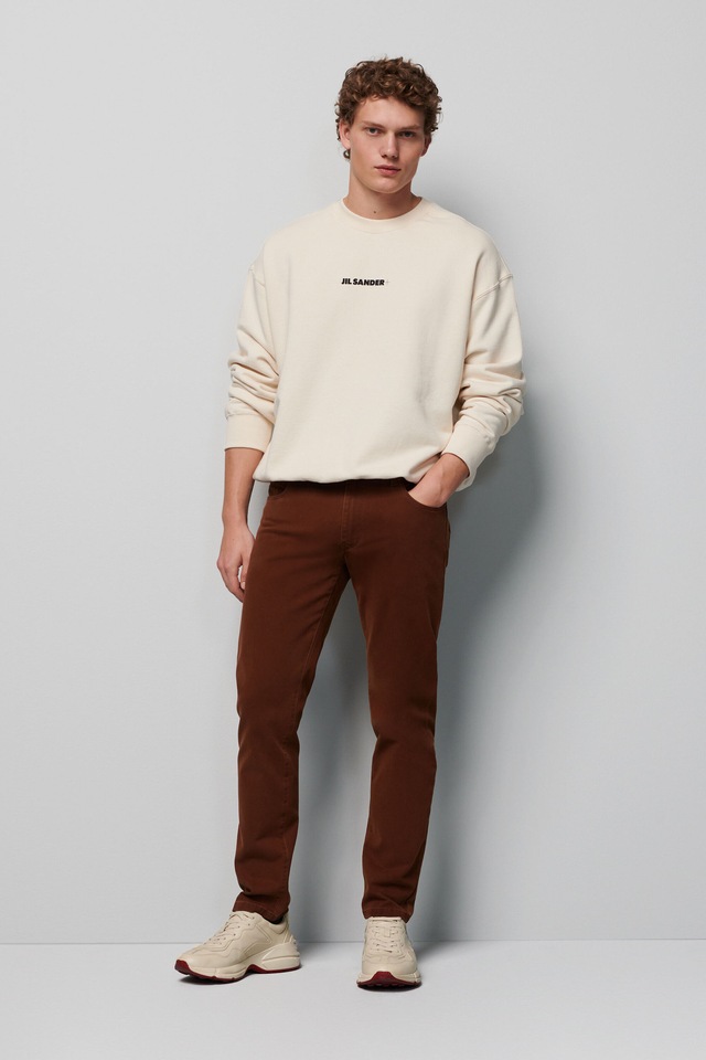 MEYER Chinos »Five-Pocket-Hose« M5 Slim im unifarbenen Design