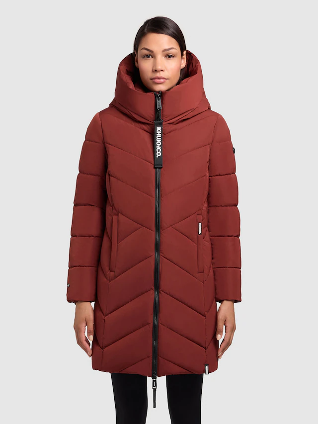 khujo Steppmantel »DARKA2« aus Polyester und Nylon, lockerer Schnitt, mit Eingrifftaschen