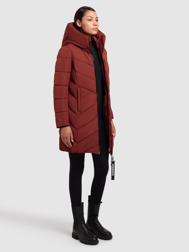 khujo Steppmantel »DARKA2« aus Polyester und Nylon, lockerer Schnitt, mit Eingrifftaschen