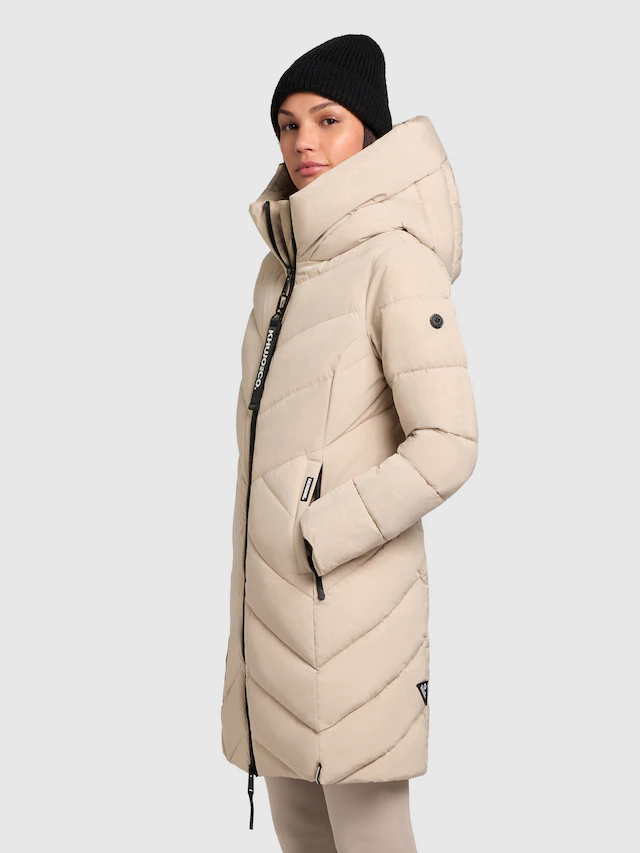 khujo Steppmantel »DARKA2« aus Polyester und Nylon, lockerer Schnitt, mit Eingrifftaschen