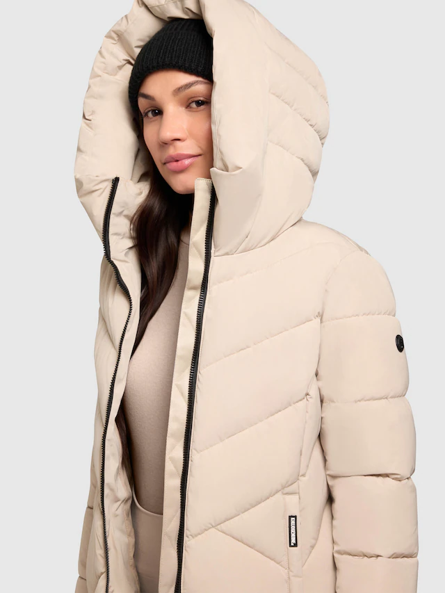 khujo Steppmantel »DARKA2« aus Polyester und Nylon, lockerer Schnitt, mit Eingrifftaschen