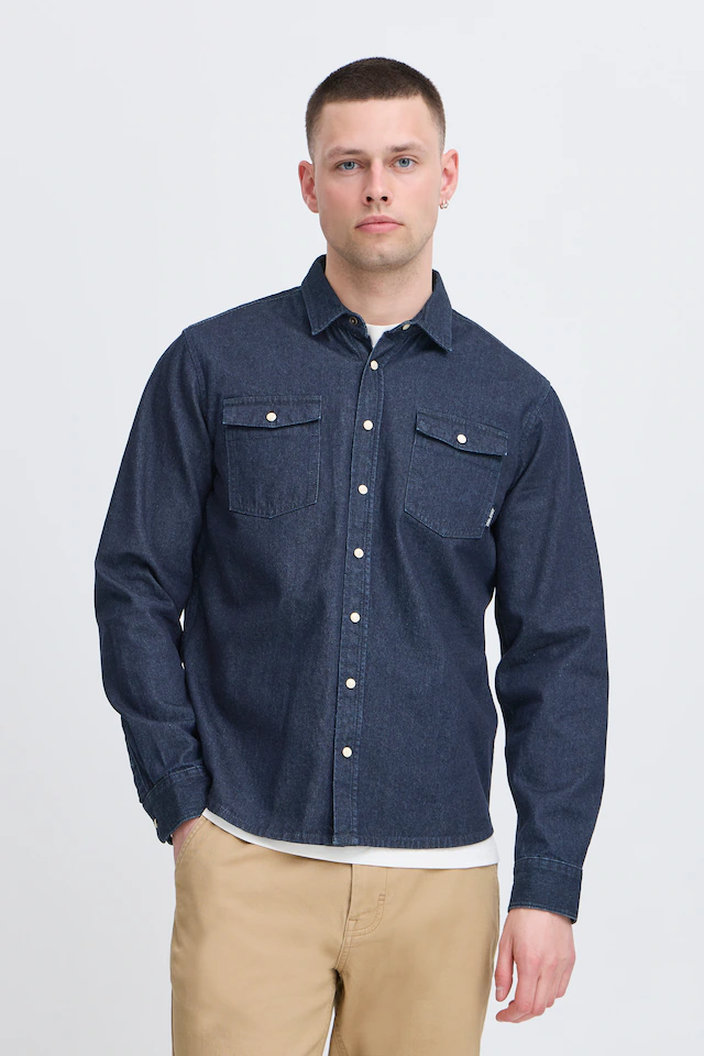 Blend Langarmhemd »BHDARGO Shirt PP NOOS« Regular Fit, aus Baumwolle, mit Knopfleiste, pflegeleicht