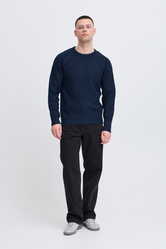 Blend Strickpullover »BHDEXTER CREW« Regular Fit, mit Rippbündchen am Rumpfabschluss, pflegeleicht