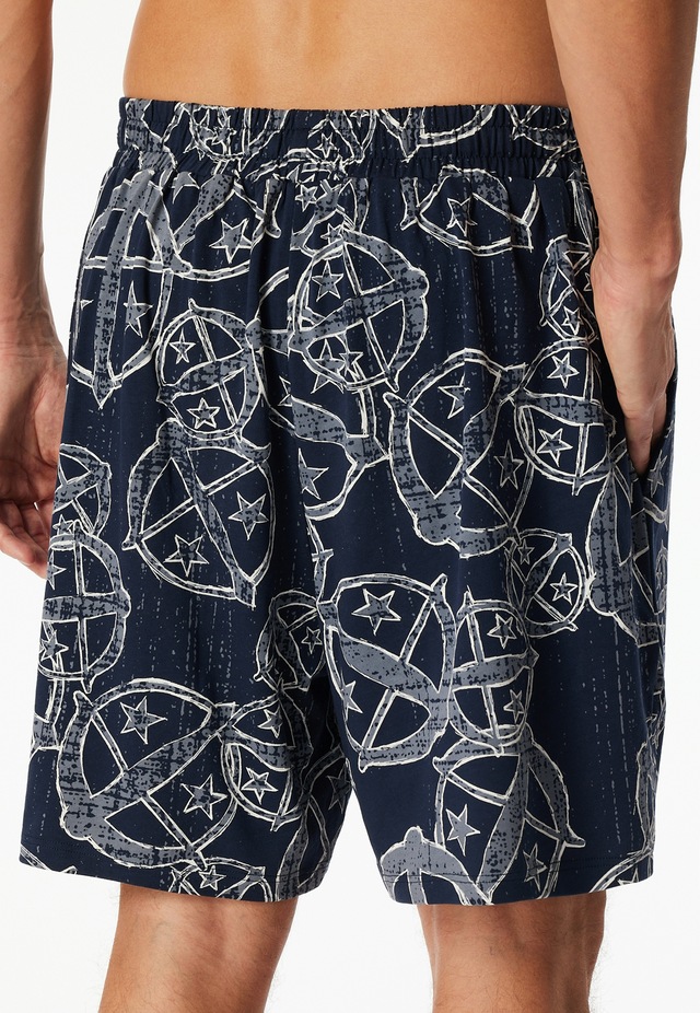 Schiesser Pyjamashorts »Schiesser 150 Years« seitliche Taschen, Allover-Druck, Baumwolle
