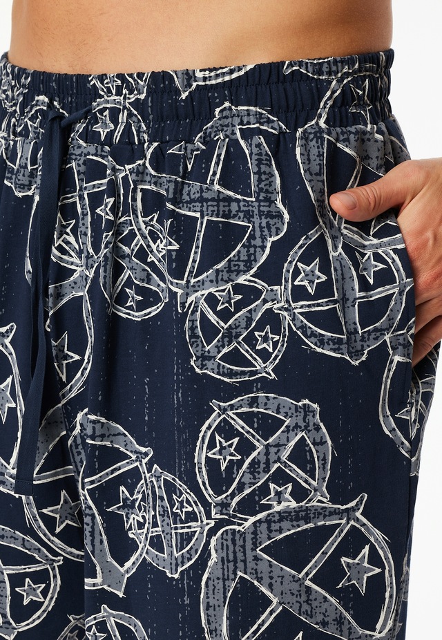 Schiesser Pyjamashorts »Schiesser 150 Years« seitliche Taschen, Allover-Druck, Baumwolle