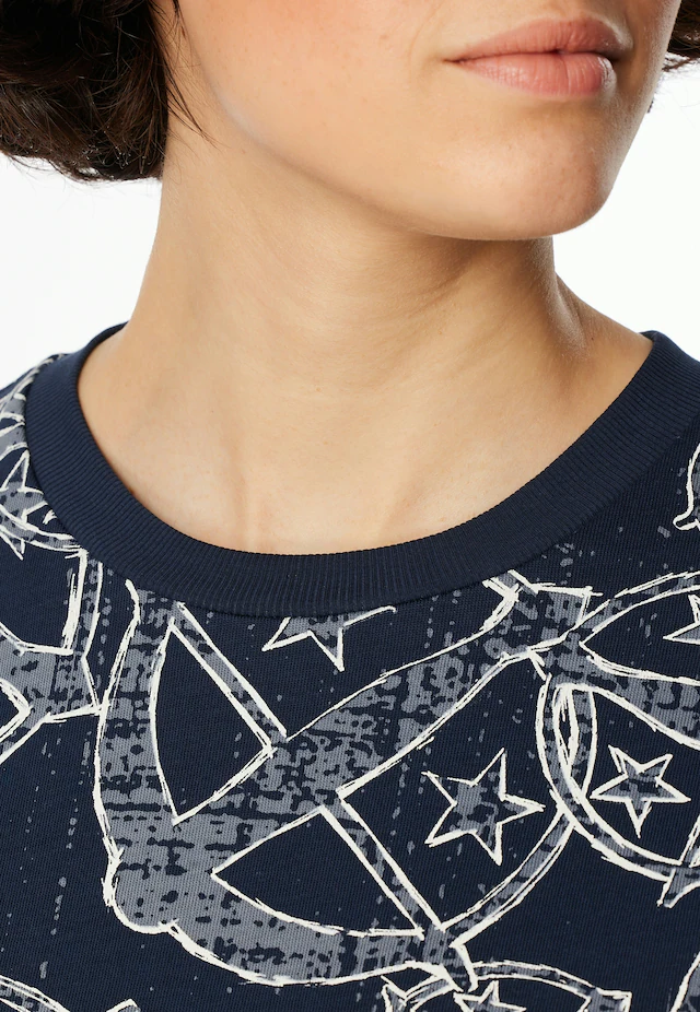Schiesser T-Shirt »Schiesser 150 Years« Allover-Druck, Baumwolle, Loose Fit