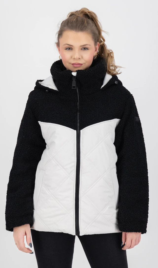 LPO Steppjacke »XAVIA WMN« mit Kapuze hochgeschlossener Kragen mit Sherpa-Fleece