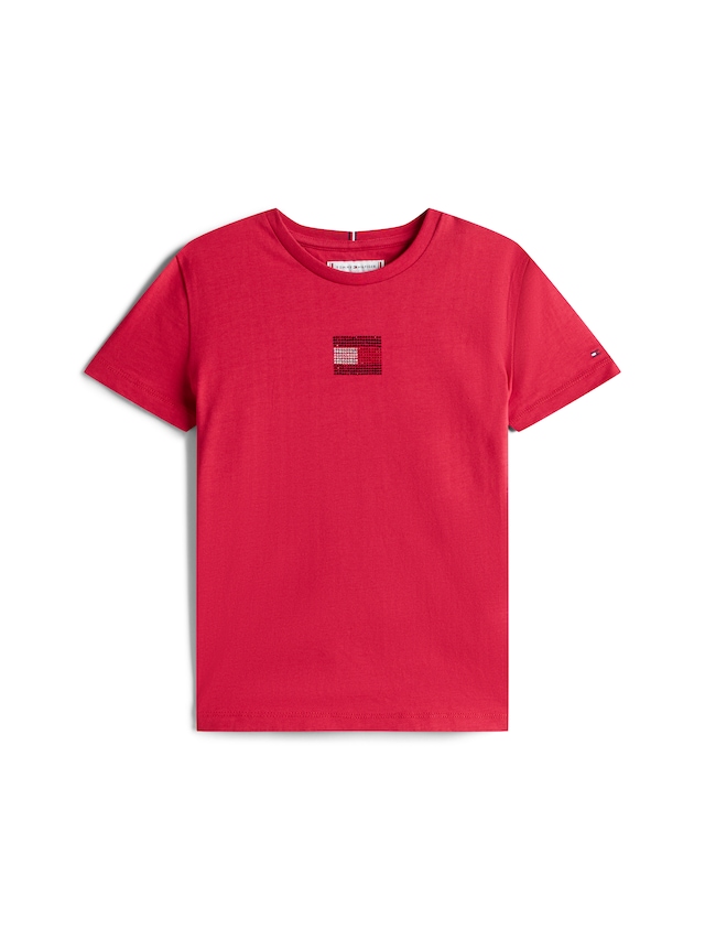 Tommy Hilfiger T-Shirt »RHINE STONE FLAG TEE S/S« Kinder bis 16 Jahre