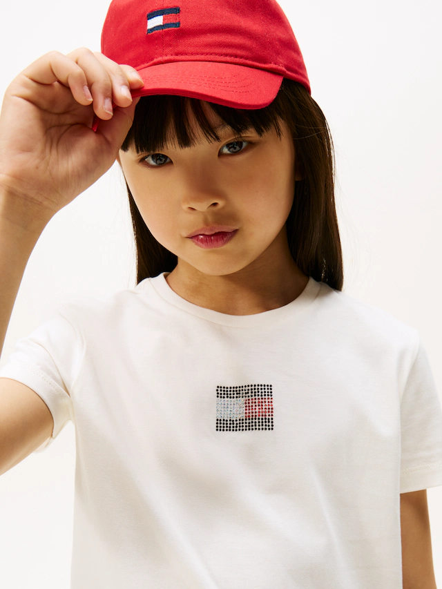 Tommy Hilfiger T-Shirt »RHINE STONE FLAG TEE S/S« Kinder bis 16 Jahre
