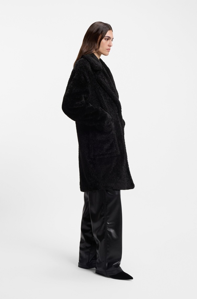 BOSS ORANGE Kurzmantel »Catedy Premium Damenmode« aus softem Teddy, Relaxed Fit