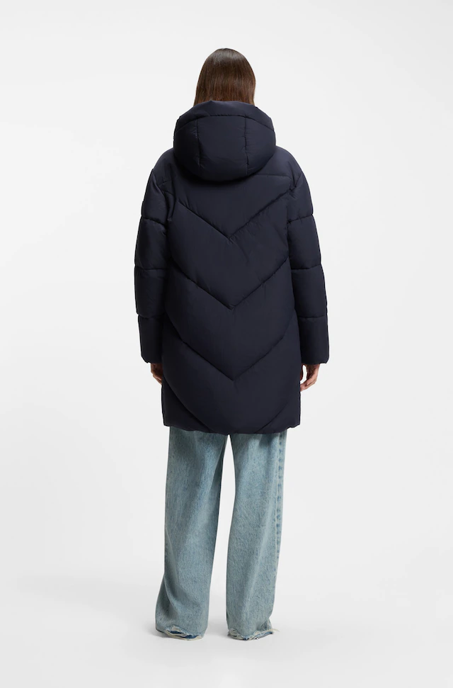 BOSS ORANGE Steppmantel »Piapolly Premium Damenmode« mit Kapuze, Chevron-Steppung