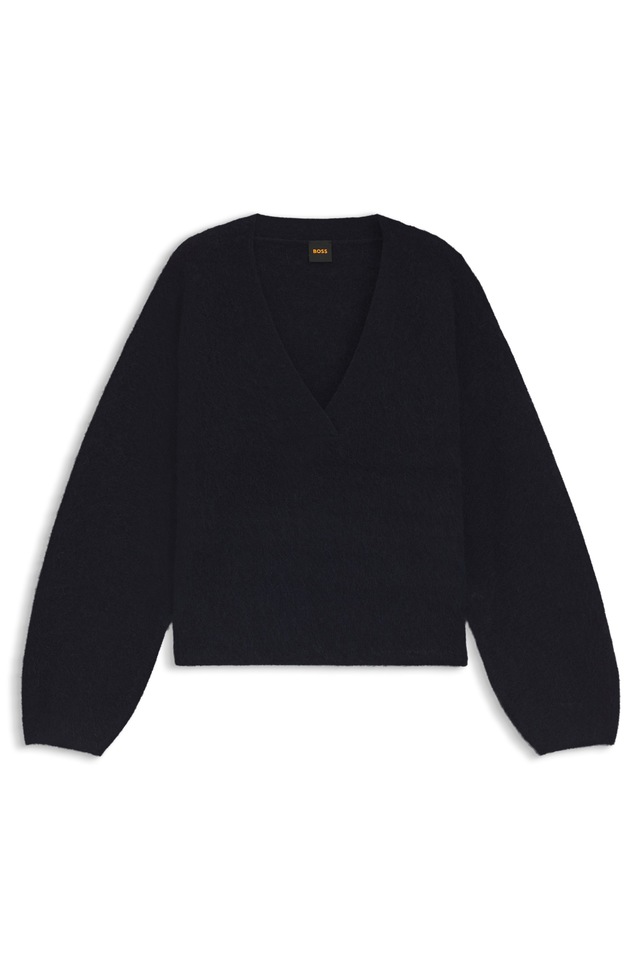 BOSS ORANGE Strickpullover »Fiti Premium Damenmode« mit Alpaka, V-Ausschnitt