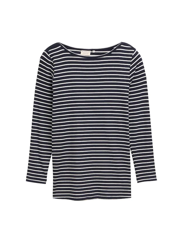 TOM TAILOR PLUS Langarmshirt im Streifen-Design