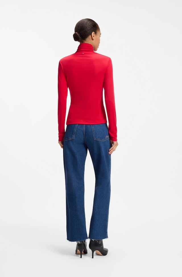 BOSS ORANGE Rollkragenshirt »Eliana Premium Damenmode« mit Turtle Neck, Slim Fit