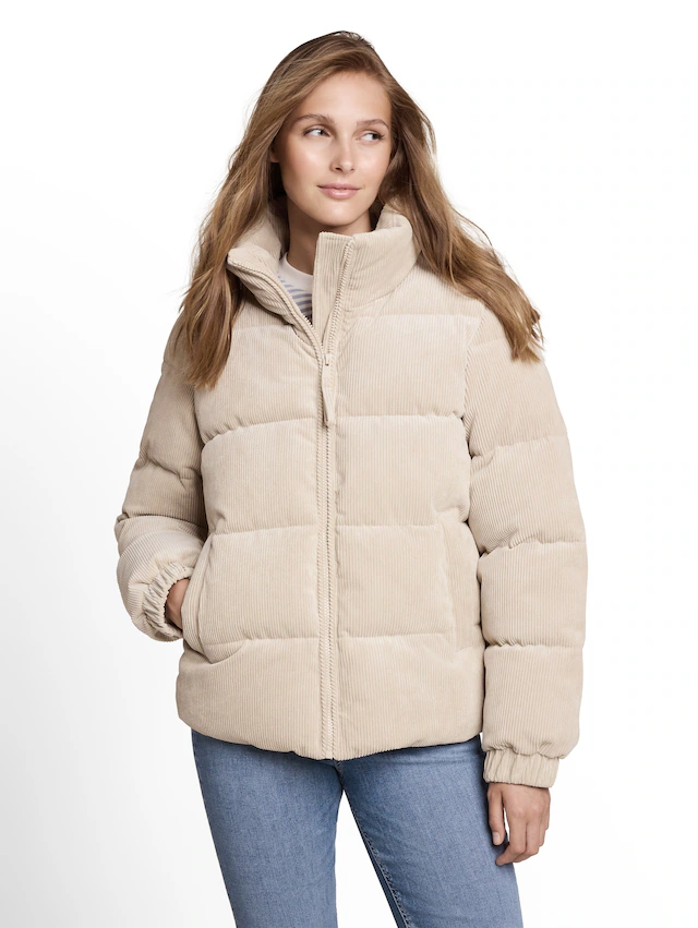 TOM TAILOR Denim Steppjacke ohne Kapuze mit Stehkragen