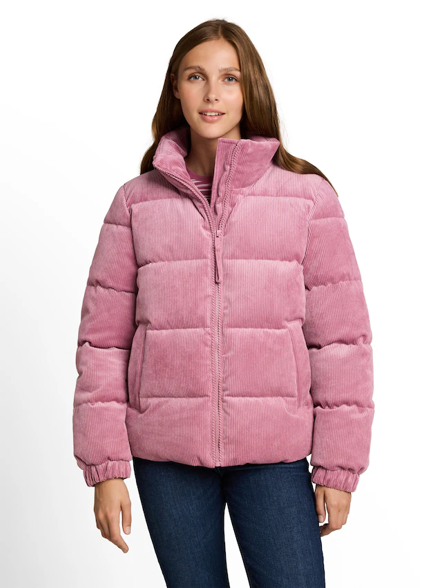 TOM TAILOR Denim Steppjacke ohne Kapuze mit Stehkragen