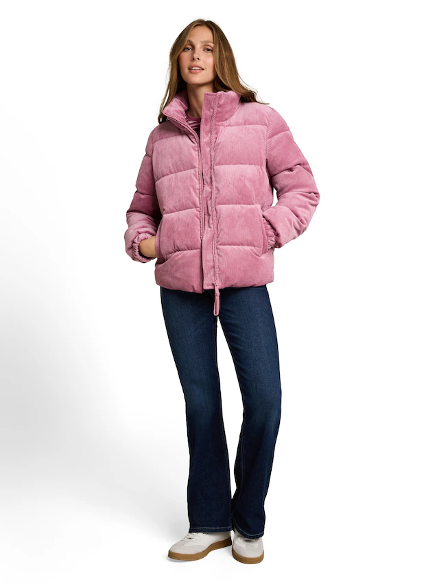TOM TAILOR Denim Steppjacke ohne Kapuze mit Stehkragen