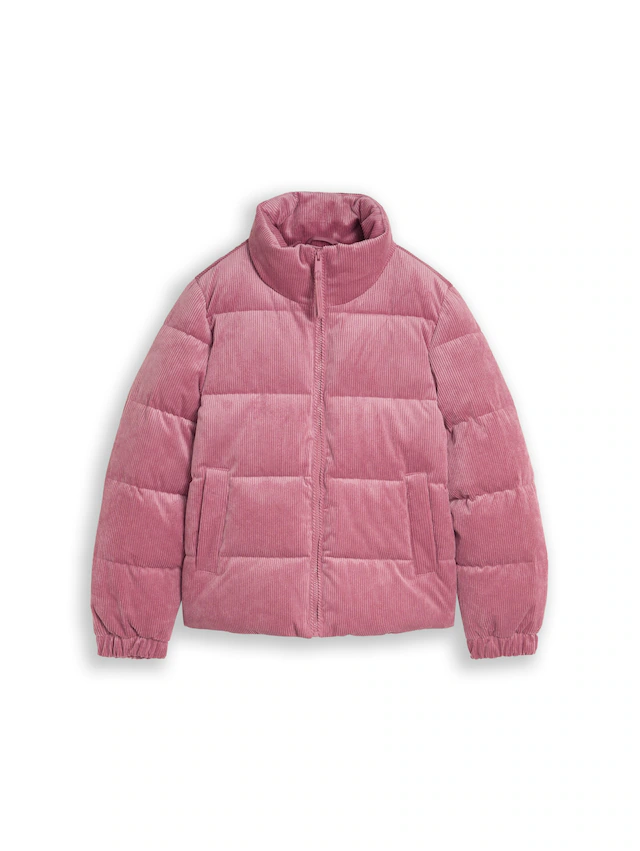 TOM TAILOR Denim Steppjacke ohne Kapuze mit Stehkragen