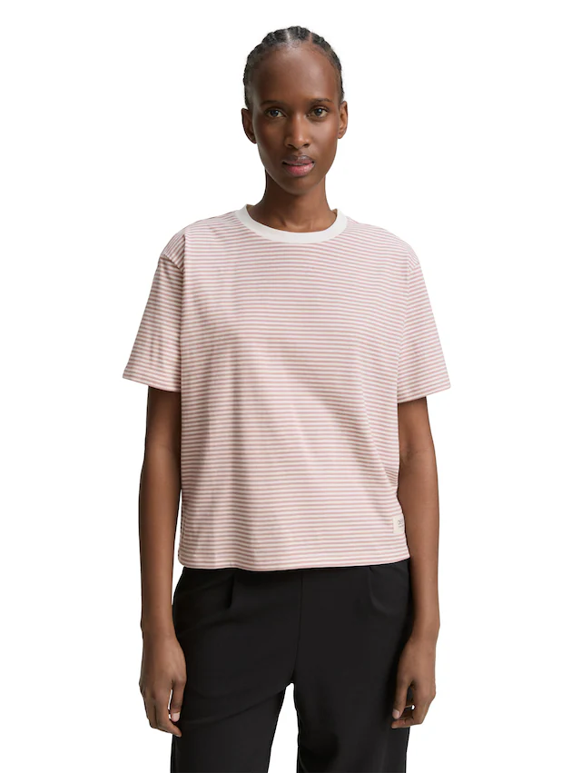 TOM TAILOR Denim T-Shirt mit Streifen Muster