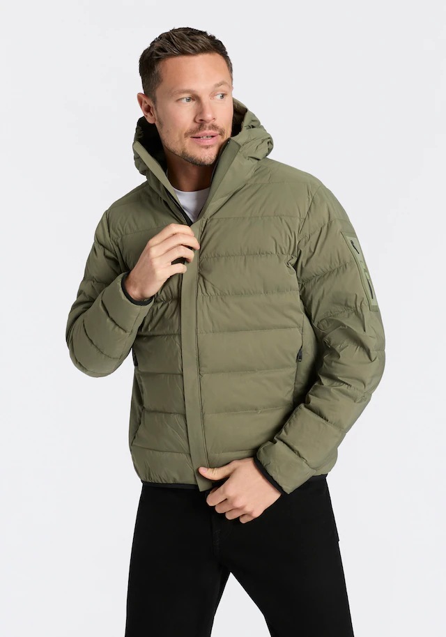 BOSS GREEN Steppjacke »OW Riplite JT HD« mit Kapuze abenehmbare Kapuze wasserabweisend regular fit, 4-Wege Stretch