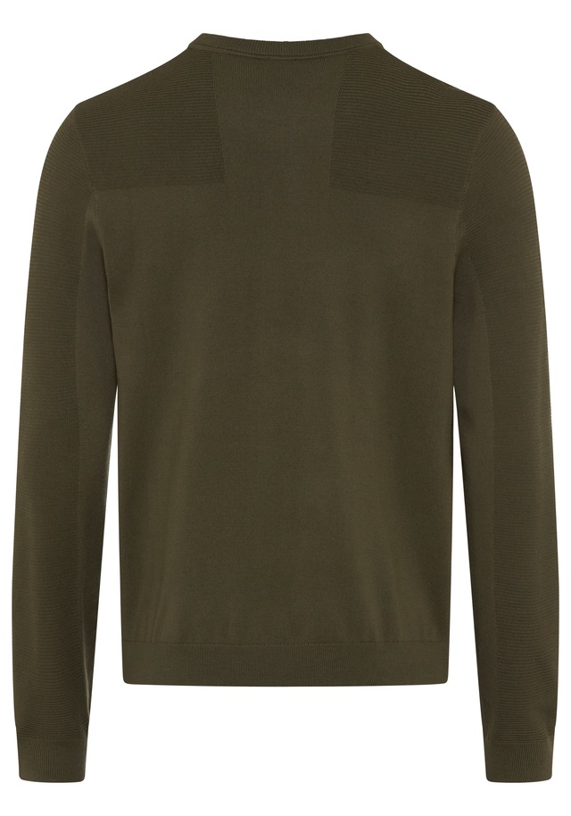 BOSS GREEN Strickpullover »KN Momentum-X CN« Rundhalsausschnitt, Regular Fit, kontrast HD-Logo