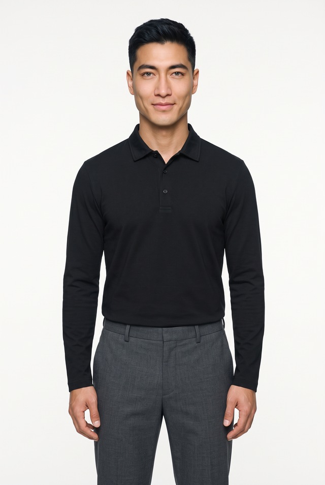 BOSS GREEN Langarm-Poloshirt »Pirol« Langarm, regular fit, Logo-Stickerei