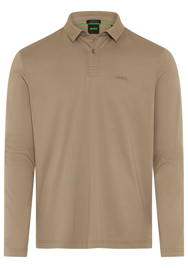 BOSS GREEN Langarm-Poloshirt »Pirol« Langarm, regular fit, Logo-Stickerei