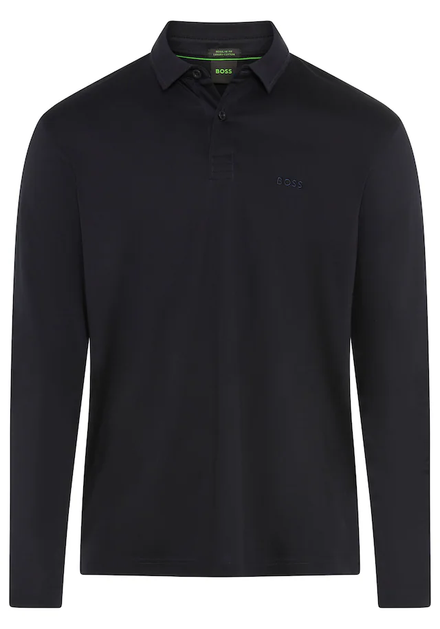 BOSS GREEN Langarm-Poloshirt »Pirol« Langarm, regular fit, Logo-Stickerei