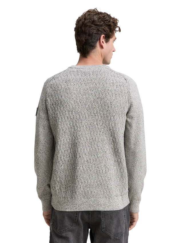 TOM TAILOR Strickpullover mit Logo Stickerei am Arm
