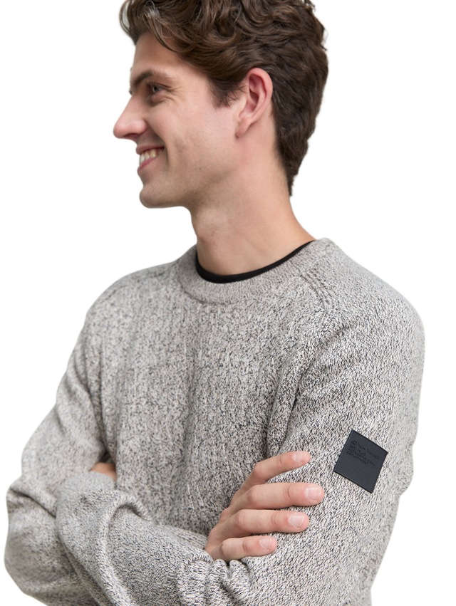 TOM TAILOR Strickpullover mit Logo Stickerei am Arm