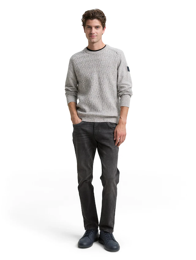 TOM TAILOR Strickpullover mit Logo Stickerei am Arm