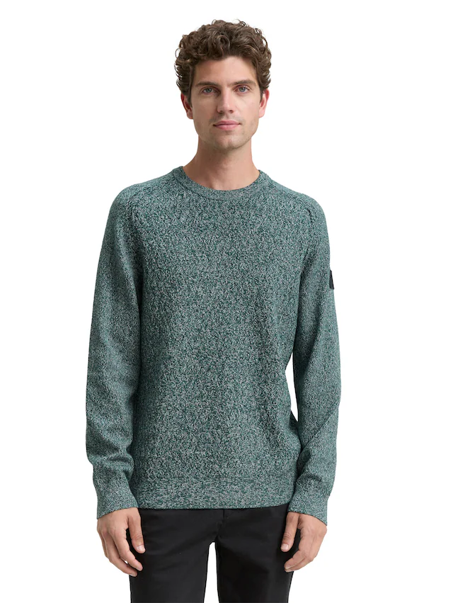TOM TAILOR Strickpullover mit Logo Stickerei am Arm