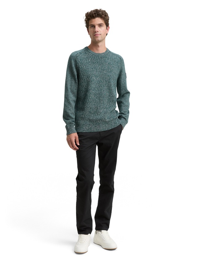 TOM TAILOR Strickpullover mit Logo Stickerei am Arm