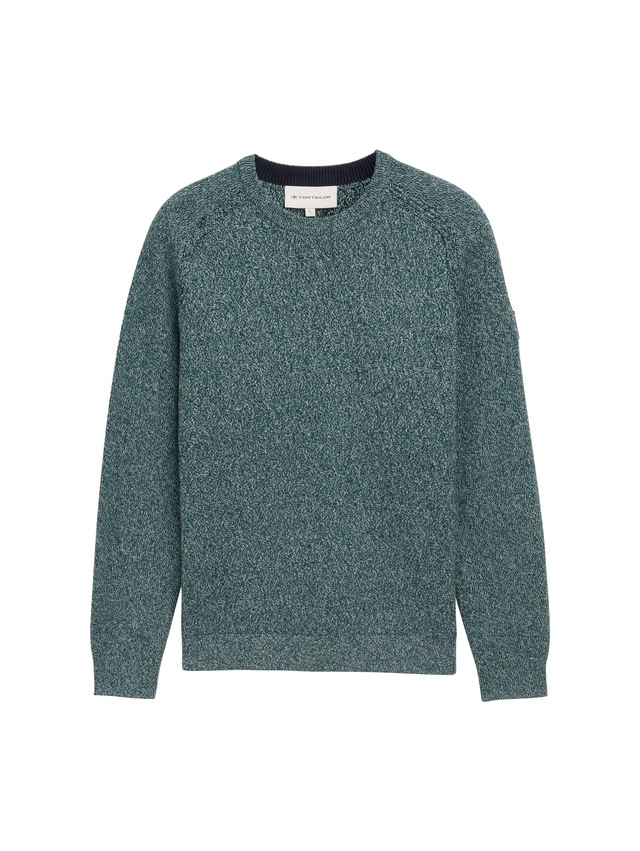 TOM TAILOR Strickpullover mit Logo Stickerei am Arm