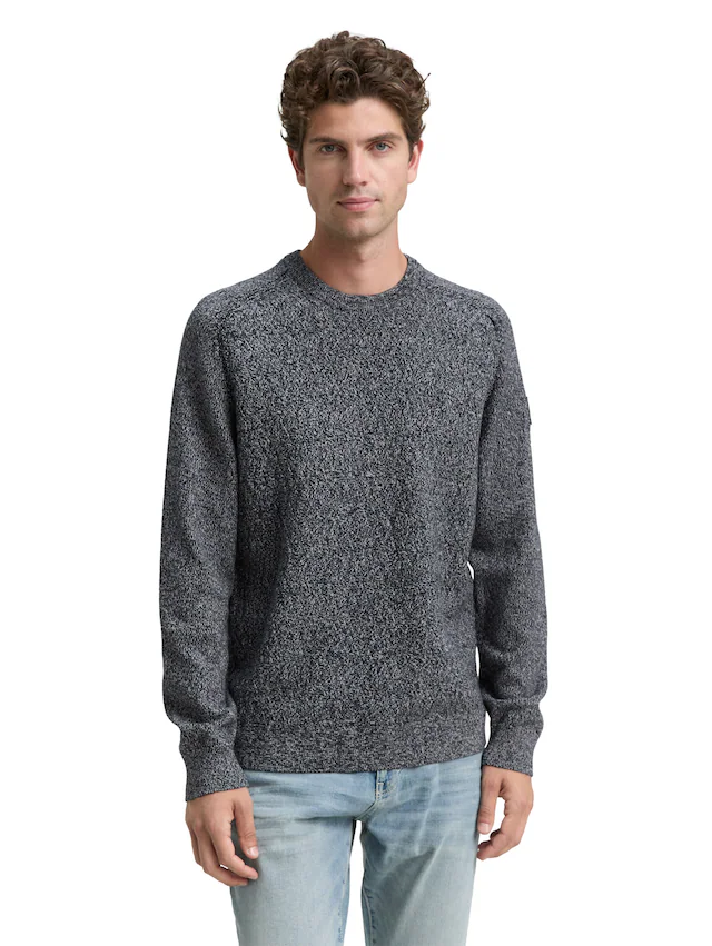 TOM TAILOR Strickpullover mit Logo Stickerei am Arm
