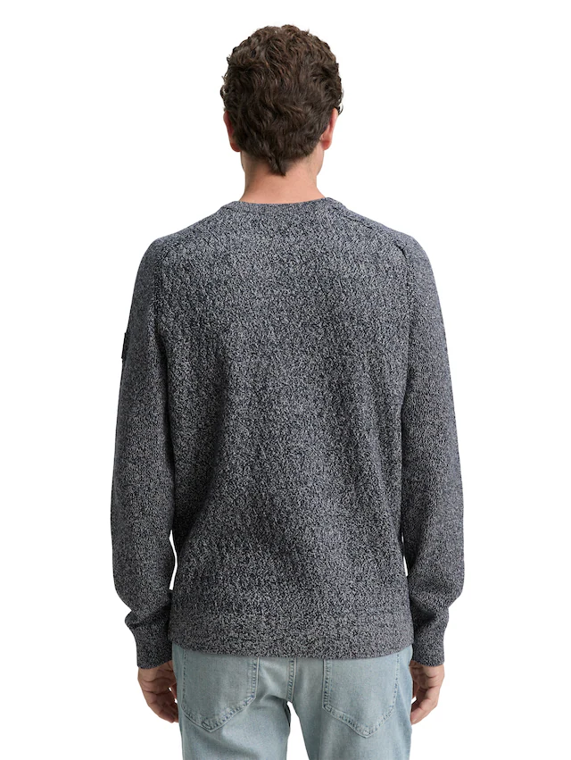 TOM TAILOR Strickpullover mit Logo Stickerei am Arm