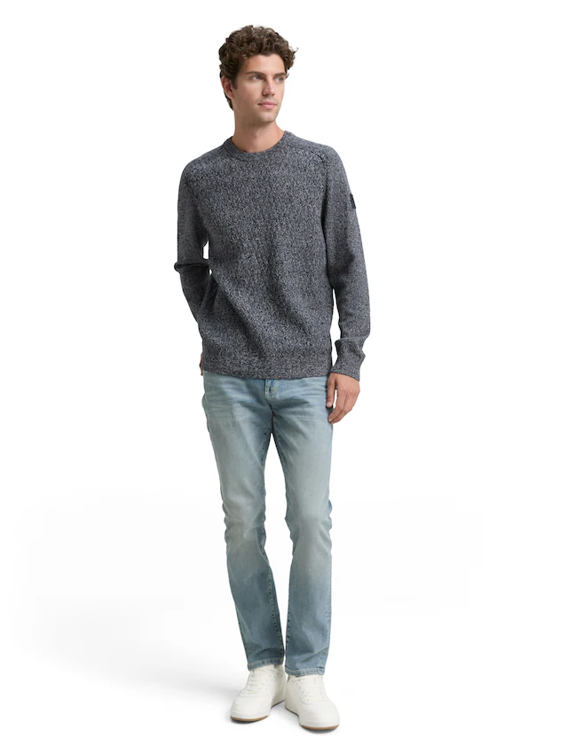 TOM TAILOR Strickpullover mit Logo Stickerei am Arm