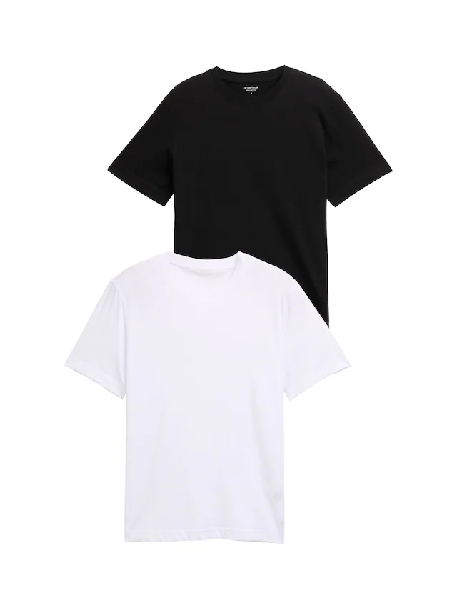 TOM TAILOR T-Shirt Packung, 2 mit Logo Print